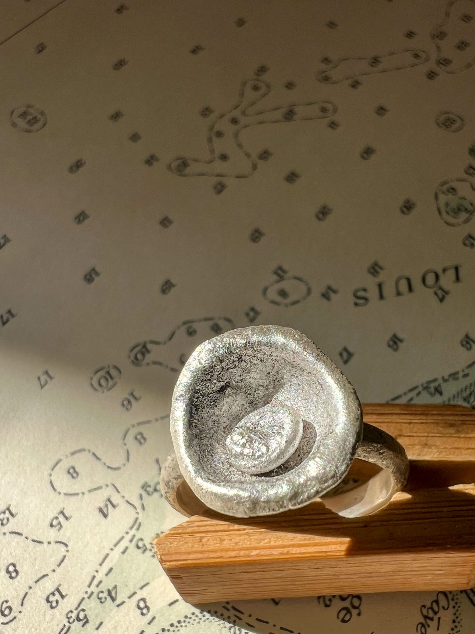Salt Cup & Pebble Ring